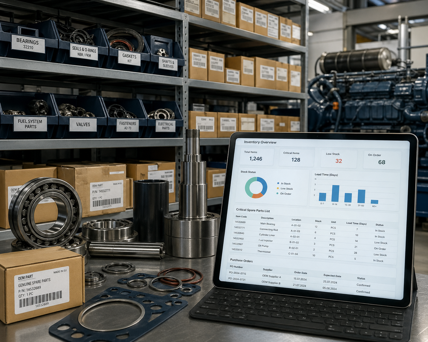 Read more about the article Yedek Parça Temininde “Termin Riski” Nasıl Düşer? Kritik Parça Listesi ve Stok Stratejisi