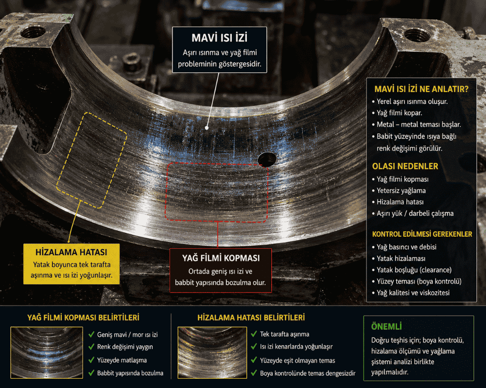 Babit Yatak Arızasında Mavi Isı İzi Analizi