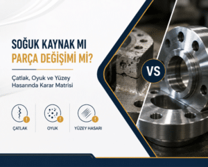Read more about the article Soğuk Kaynak mı Parça Değişimi mi? Çatlak, Oyuk ve Yüzey Hasarında Karar Matrisi